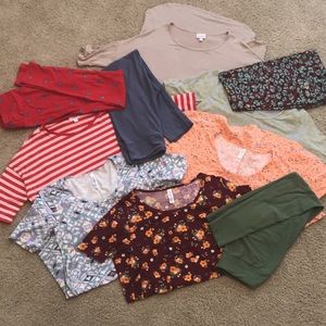LuLaRoe lot! 3 XS Perfects, 2 OS legging